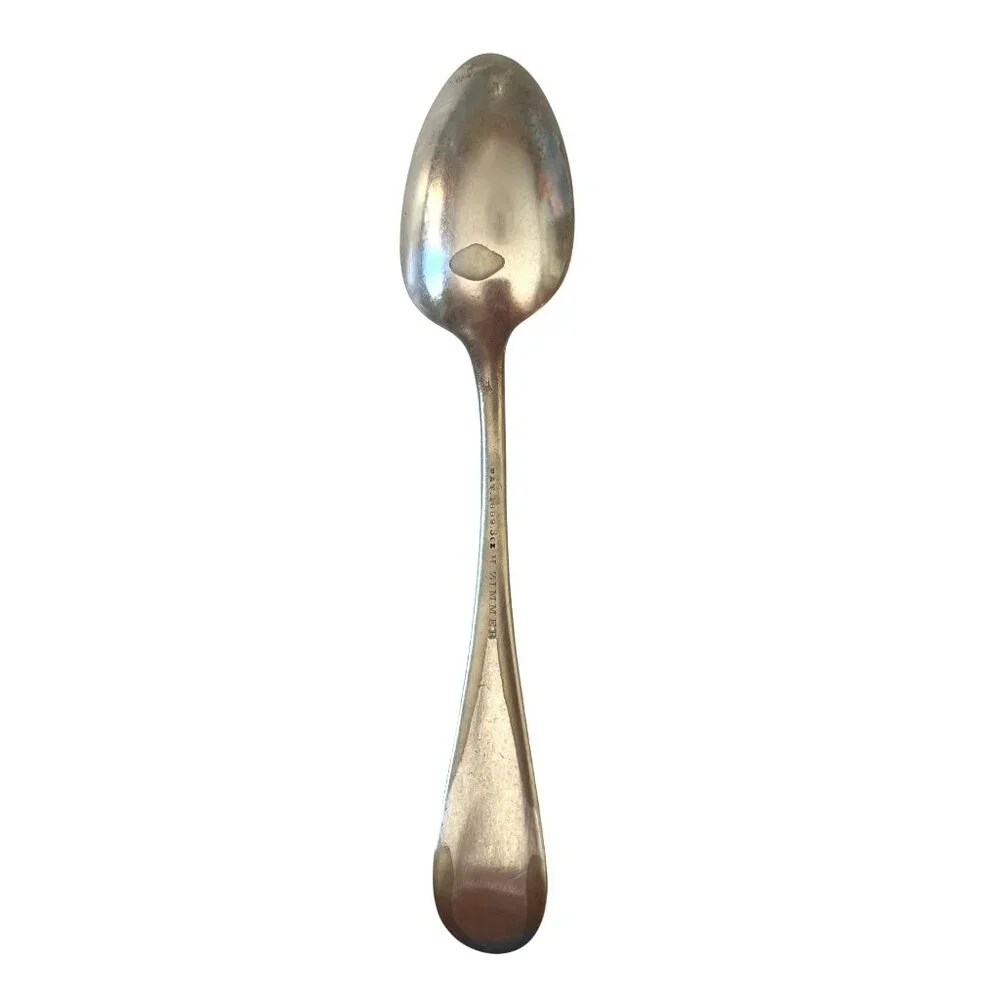 Antique 1889 Silver Spoon With Shell & Floral Design By Wm Rogers B153